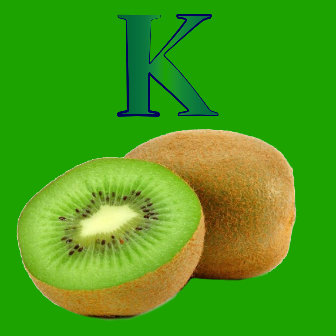 imagen de un kiwi, es una fruta con un sabor agridulce