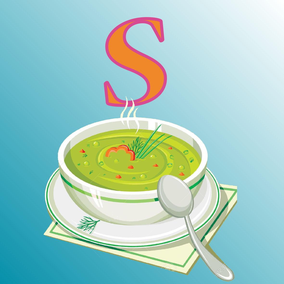 imagen de un plato de sopa, alimento que los niños deben ingerir 