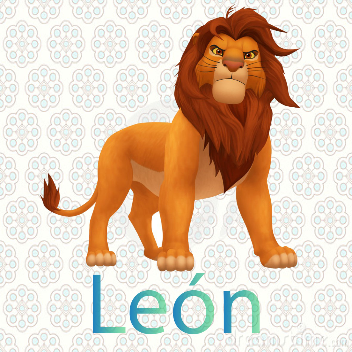 imagen de un león, tienen cuatro patas, es conocido como el rey de la selva. 