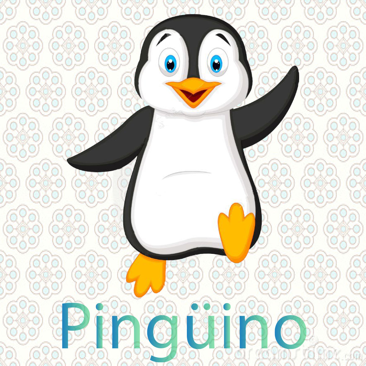 imagen de una pinguino son aves de color blanco con negro tiene dos patas, una cola y dos alas, pero no pueden volar. Viven en la antartica 