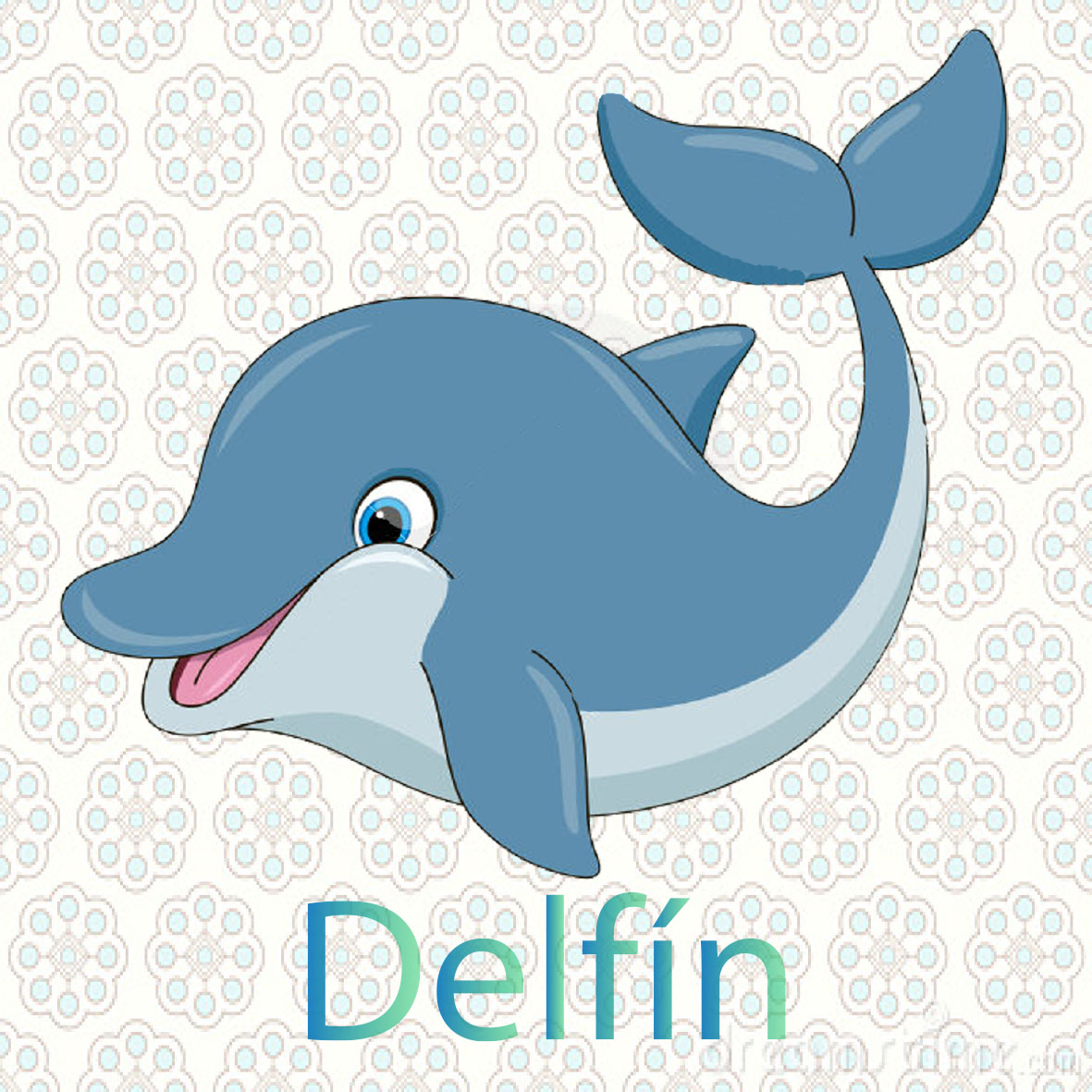  imagen de una delfin, es el animal mas inteligente viven en el mar tiene dos aletas y una cola se alimentan de peces pequeños  