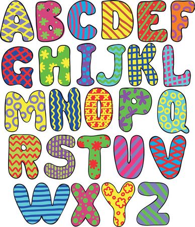 Un cuadro con una imagen de las letras del abecedario 