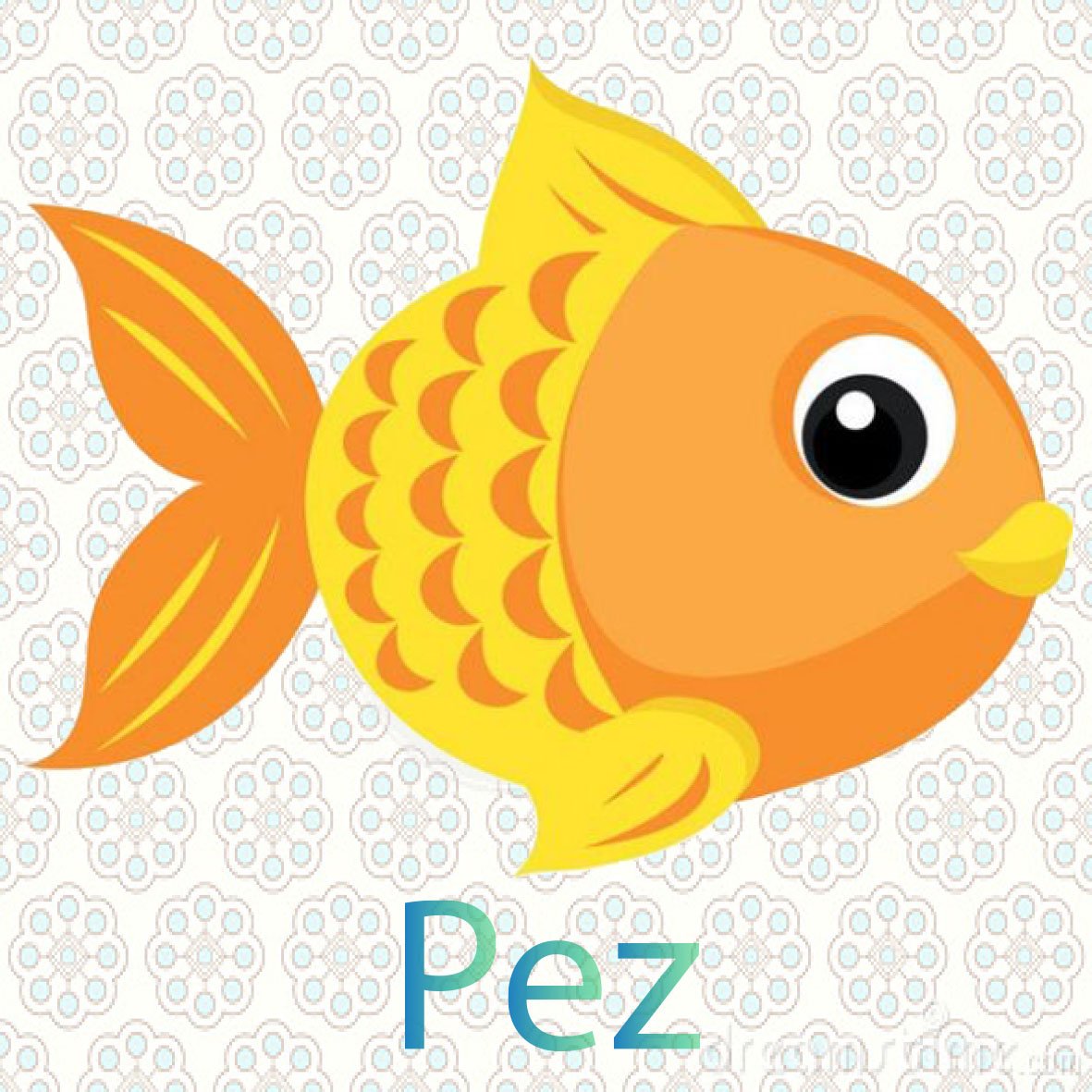  imagen de una Pez, tiene dos aletas y una cola, viven en el agua y rspiran por medio de branquias 