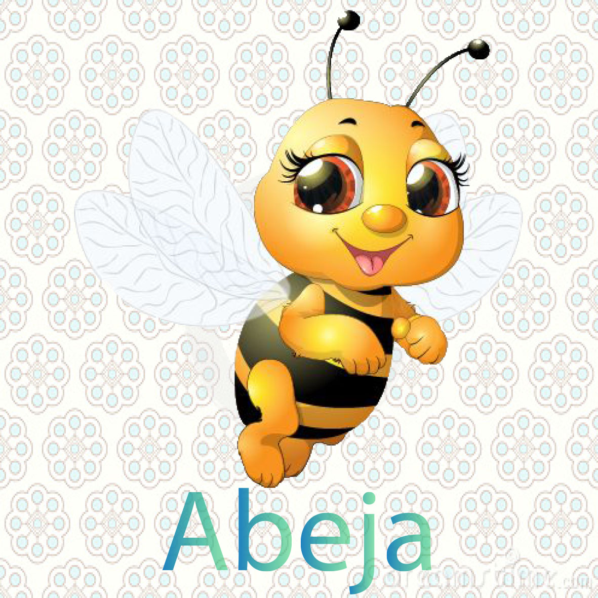 imagen de una abeja, son insectos de color amarillo con rayas negras tiene dos alas y un aguijón, viven en colmenas las abejas producen la miel 